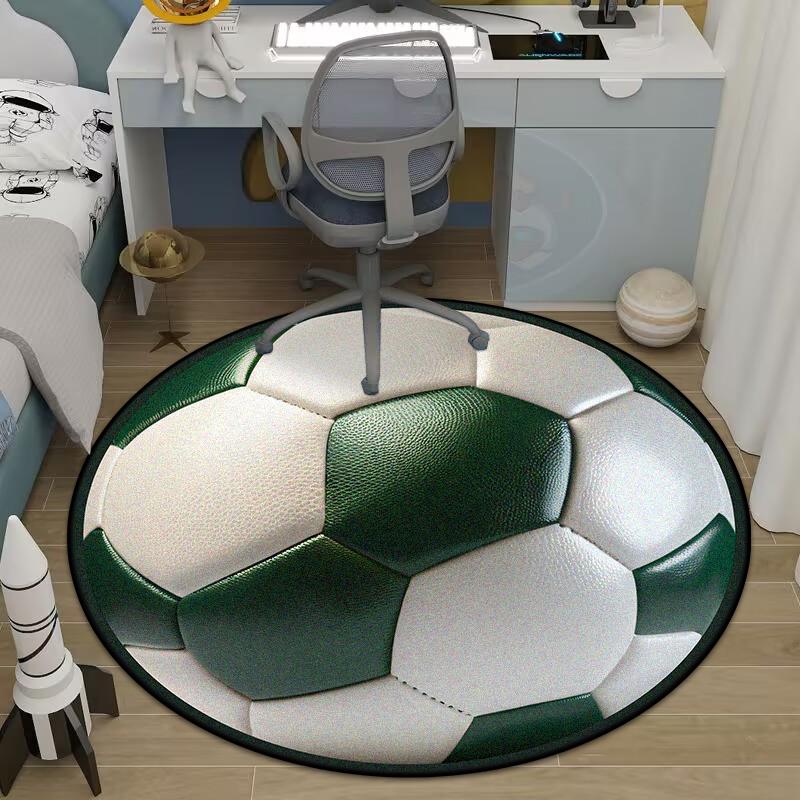 Современный большой противоскользящий круглый ковер со сферическим узором, мягкий ковер для гостиной, не оставляющий ворса, декор комнаты, коврик для стула, машинная стирка