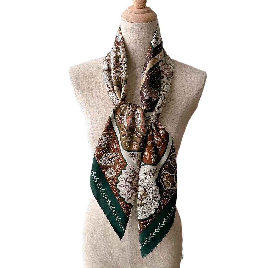 High-quality Luxurious Silk Scarves Headband Scarfs Neck Scarf For Women Chain Silk Scarf Women's Decorative Shawl