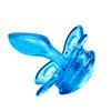 LittleForBig Adult Pacifiers, New 3rd Generation [Clear Candy Color] with Lids, Set of 2, Blue and Purple