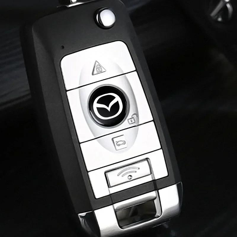 Auto Accessories Car Key Stickers Emblem Car Goods 14MM Remote For Mazda 2 3 4 5 6 7 8 CX5 2 CX3 CX9 MX5 RX8 Axela Demio MS GJI