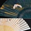 Exquisites Handmade Folding Hand Fan Bamboos Silk Fan Showcasing Aesthetic Suitable For Traditional Art And Lifestyle