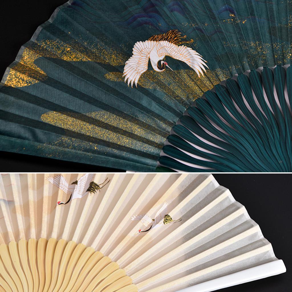 Exquisites Handmade Folding Hand Fan Bamboos Silk Fan Showcasing Aesthetic Suitable For Traditional Art And Lifestyle