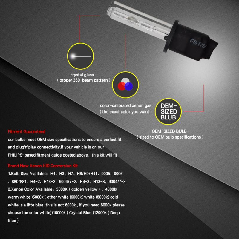 2 шт./компл. 55 Вт H1 HID ксеноновые лампы для переоборудования фар 3000-12000K для автомобиля