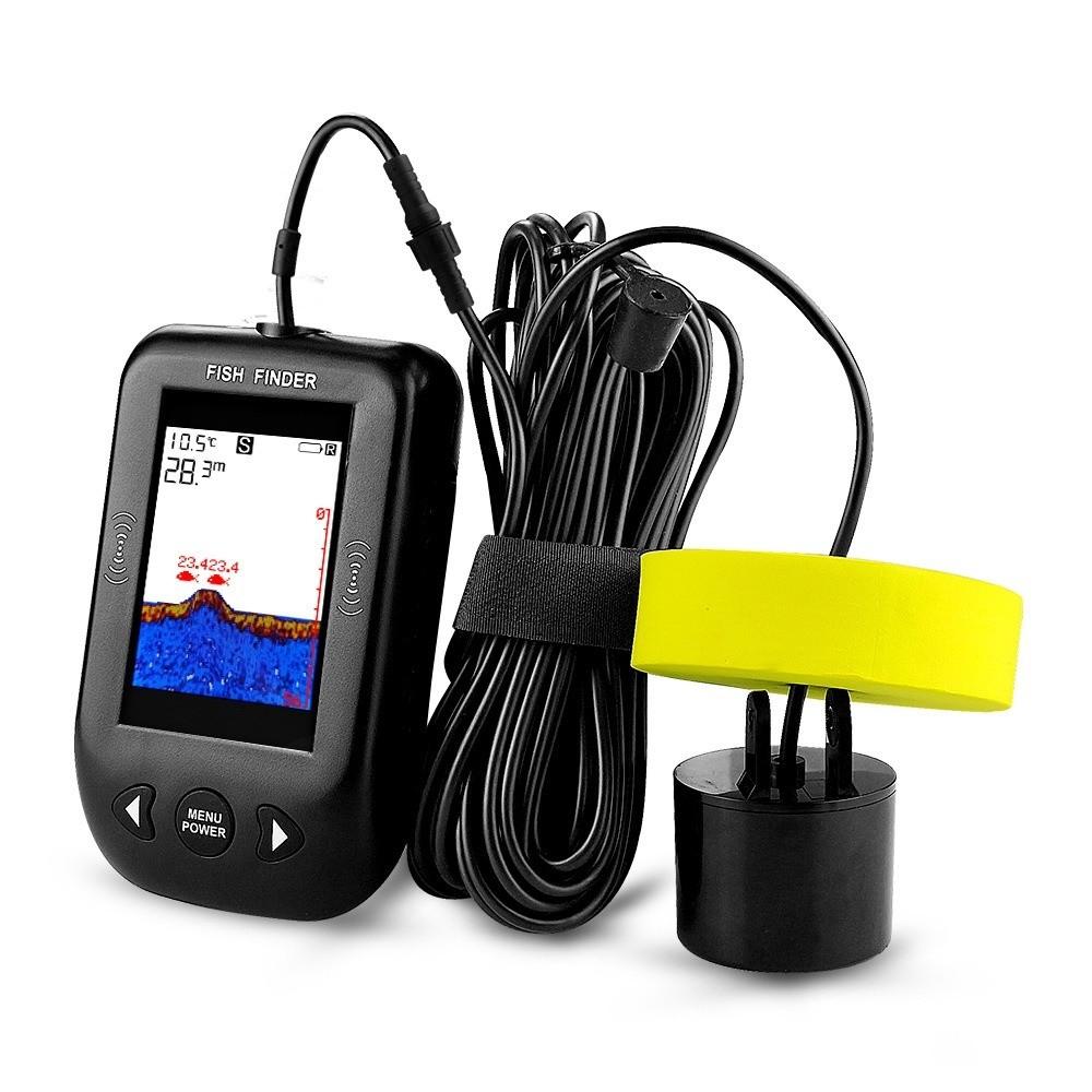 100M Depth XF03 Fish Finders LCD Display Sonar Fish Finder Portable Sonar Finders Lake Fishing