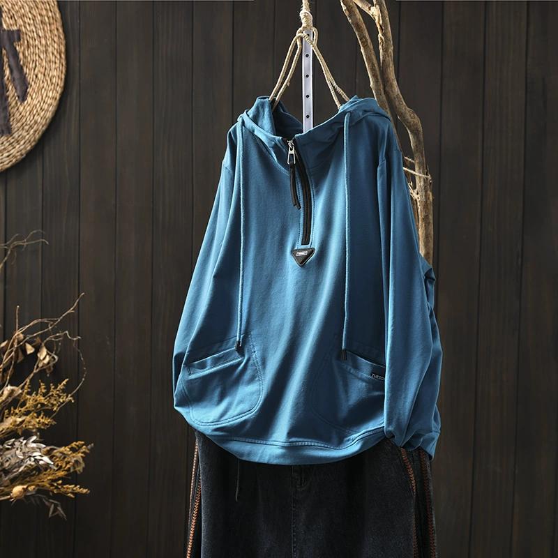 Dimanaf 2024 толстовки с капюшоном свитшоты шапки пуловеры пэчворк топы женские свободные повседневные зеленые хлопковые