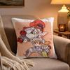 Cells At Work Pillow Case Soft Plush Cushion Cover Double Print and Invisible Zipper for Sofa Home Car Use