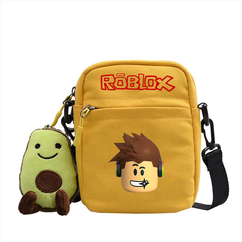 Тканевая сумка через плечо Roblox с принтом персонажа игры и буквой Для повседневных путешествий и школы