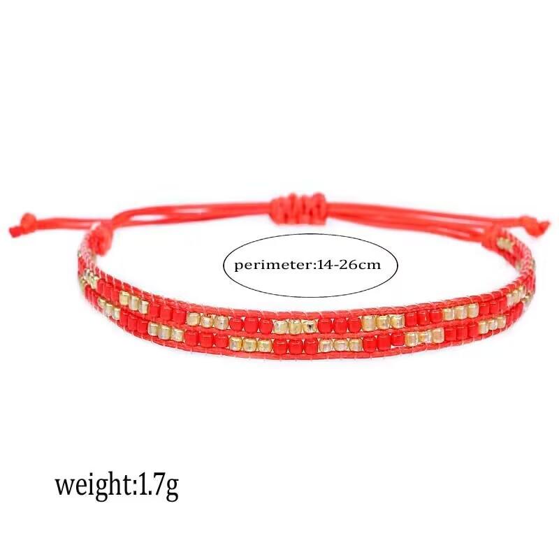 Богемный браслет из бисера Miyuki для женщин и мужчин, ручная работа, плетеные скользящие узлы, регулируемые браслеты, ювелирные изделия