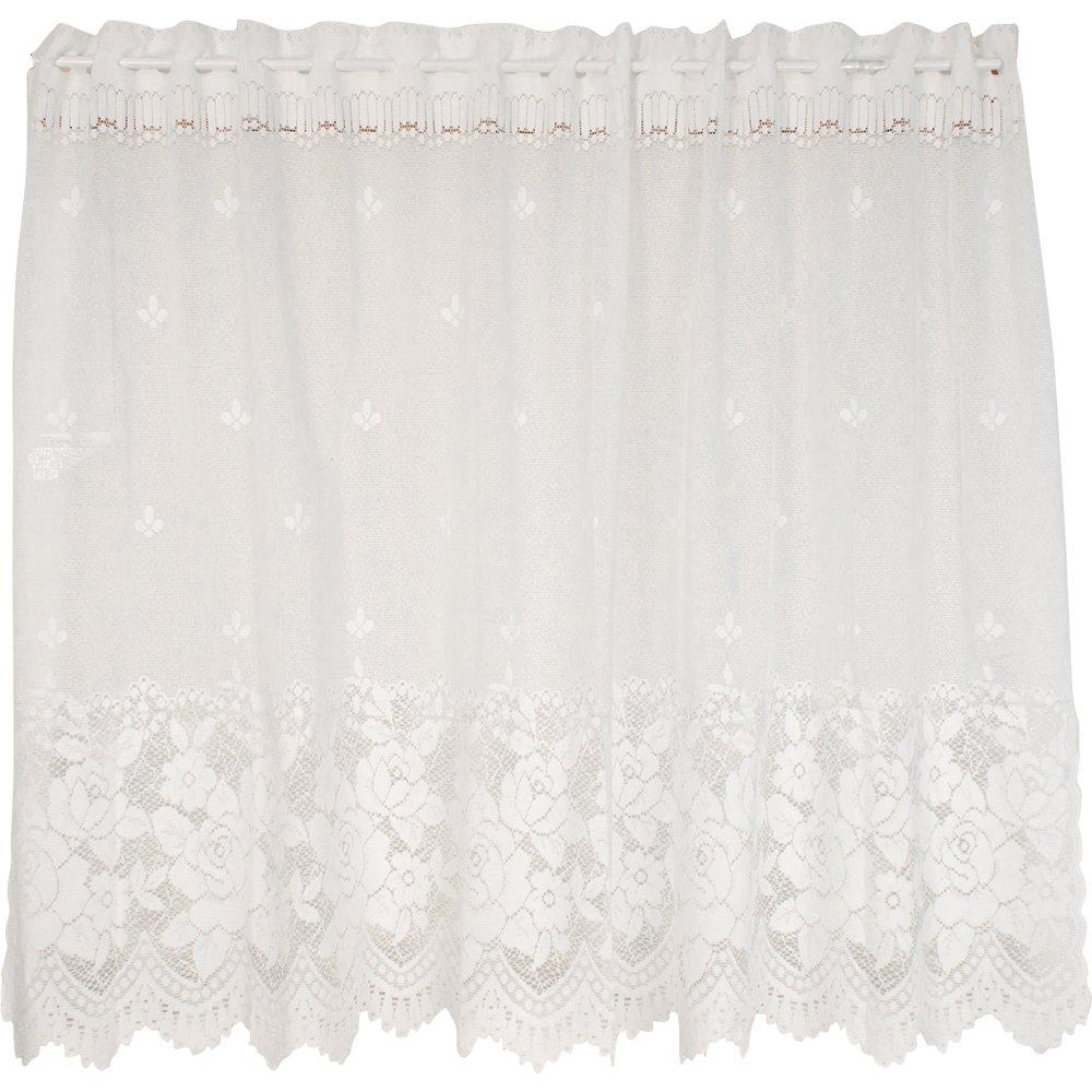 Arie Callister Cafe Rose Pattern Curtain, 150x100cm, White,