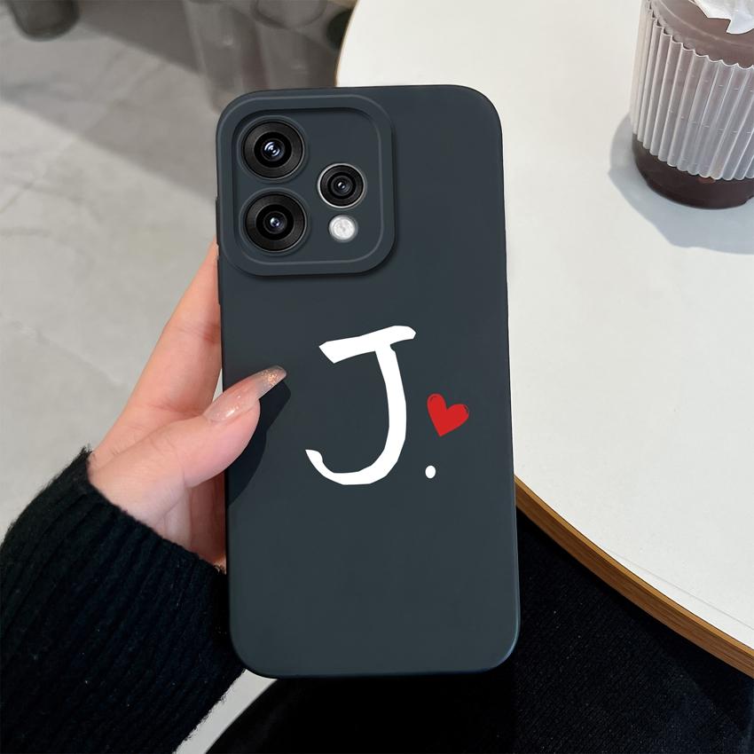 Милый Чехол для Телефона с Узором из Красных Сердечек и Букв для Oppo Reno 15 14 13 12 11 Pro 15F 14F 13F 12F 11F 5G Ударопрочный Силиконовый Чехол-Защита для Объектива Камеры
