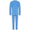 Kids Warm Loungewear Set 2-Piece, Solid Color Thermal Long Sleeve Shirt & Elastic Waist Pants, Sleepwear Winter Underwear