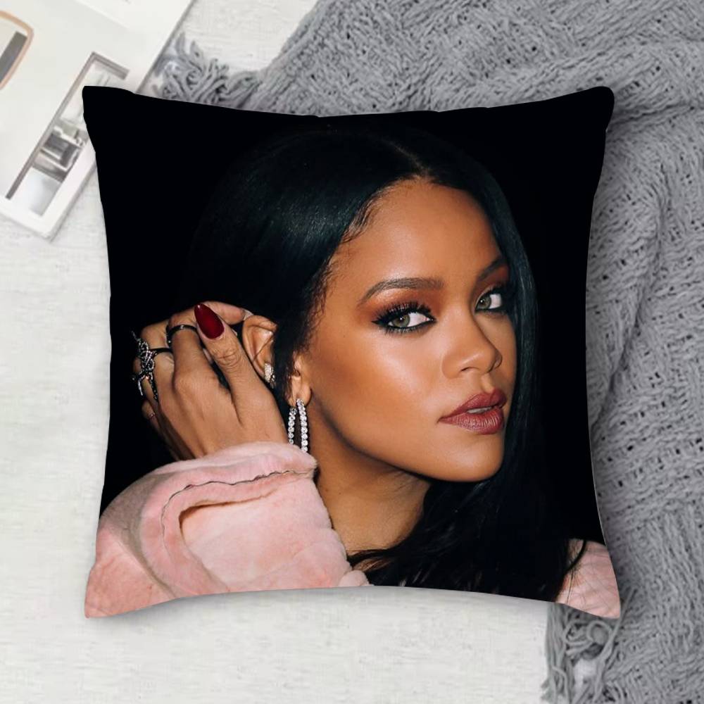 RRihanna Doublesided Printed Square Decorative Cushion Cover for Sofa Living Room Home Decor