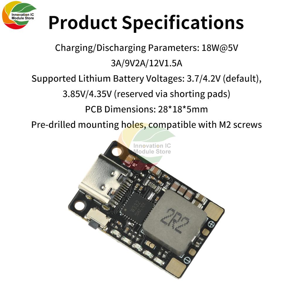 18W 3.7V Lithium Battery Fast Charging Module for Balanced Board Mobile Power Drone - Boost Charging Protection