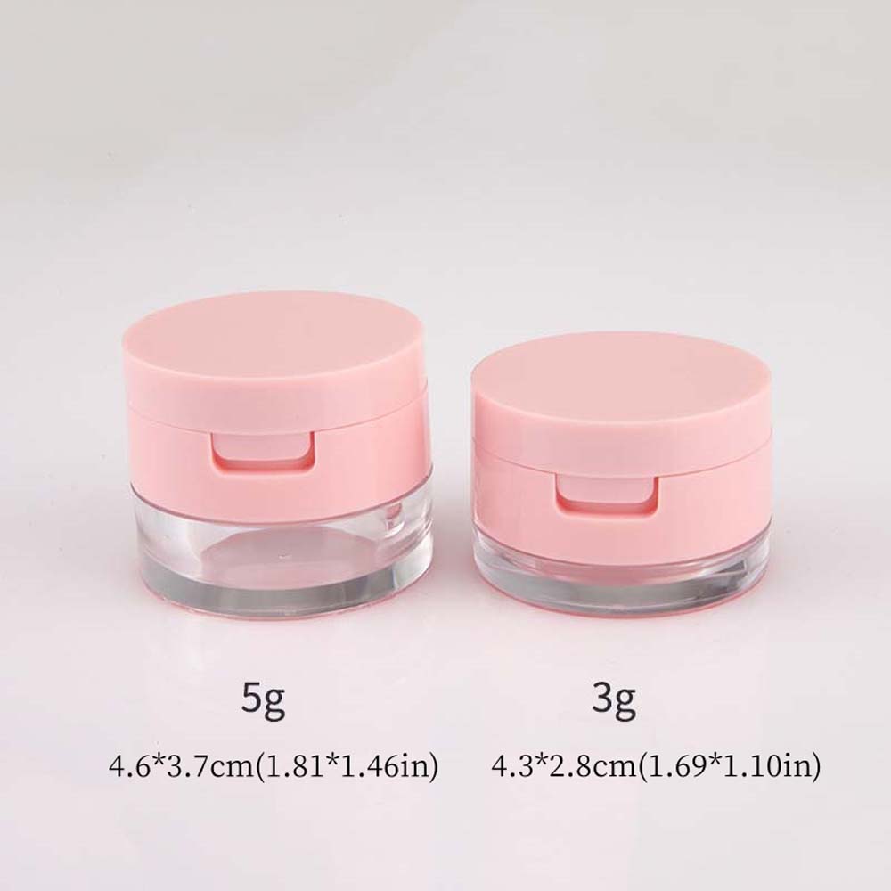 with Sieve Cosmetics Container Plastic Empty Powder Case Reusable Bulk Powder Box Lady