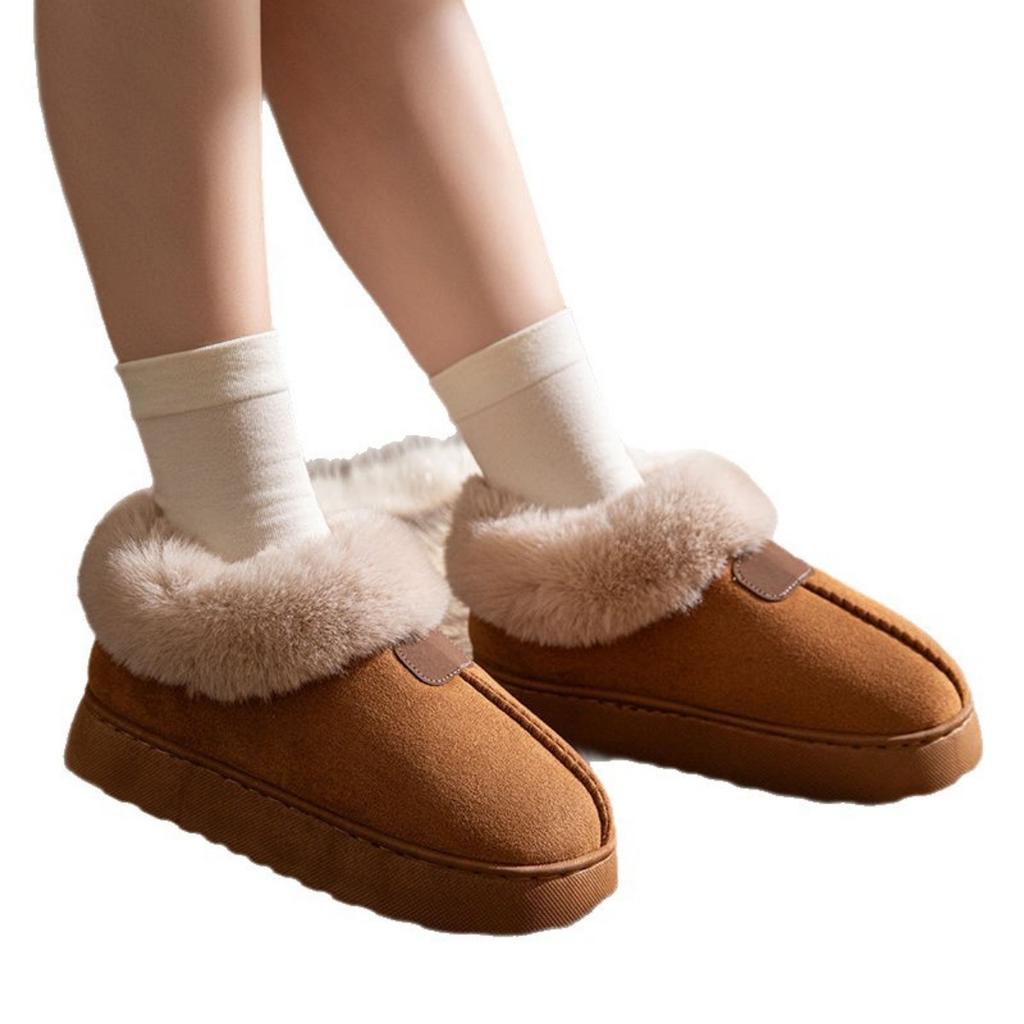 Хлопковая обувь, Женская осенне-зимняя хлопковая обувь, Высокие теплые хлопковые ботинки, Плюшевая хлопковая обувь, Хлопковая обувь для пар, Уличная хлопковая обувь