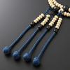 Kyoto Buddhist Altar Hayashi Prayer Beads Shingon Sect Shakuni Star Moon Bodhi Tree with Blue Tiger Eye Stone Official Ceremony Bag Kyoto Prayer Beads