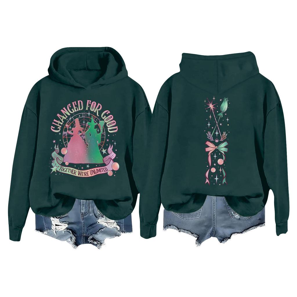 Женская повседневная толстовка с длинным рукавом и принтом Bad Witch