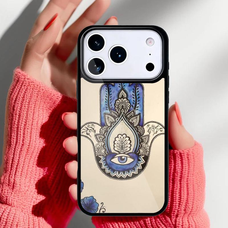 Эстетичный чехол для телефона с рукой Фатимы для iPhone 17 16 15 14 13 Pro Max Задняя крышка для 12 11 Pro Coque