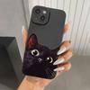 Милый Чехол Для Телефона Из Силикона С Рисунком Черной Кошки Для iPhone 17 Pro Max 16 15 14 13 12 11 Pro 17 Air 16E XS X XR 7 8 15 Plus Мягкая Крышка