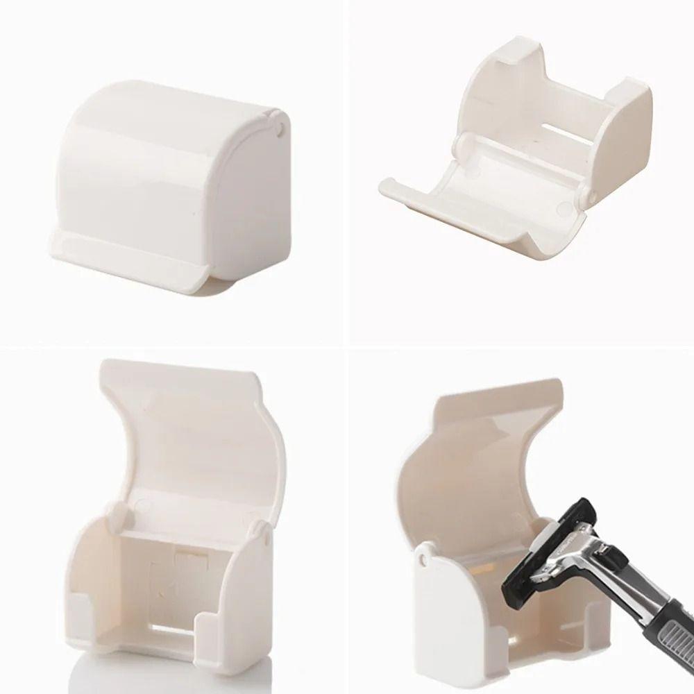 Free Punch Men Razor Hanger White Shaver Holder Toothbrush Holder Razor