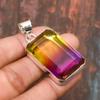 Lavish Bi-Color Tourmaline Gemstone Handmade 925 Sterling SilverJewelry Pendant