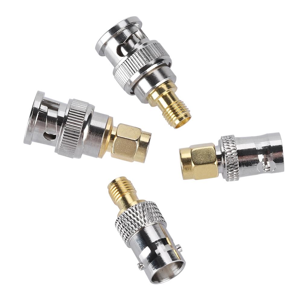 4PCS Coaxial Antenna Connector BNC Male Female To SMA Male Female Connector