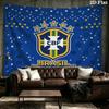 Custom Name Brazil national football team Printed Tapestry – Wall Hanging for Bedrooms, Dorms, and Home Decor