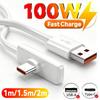 100 Вт USB A на Type C 480 Мбит/с Быстрая зарядка Кабель для передачи данных Премиальный ПВХ Угловой Шнур для Игры для Телефона Samsung Xiaomi Ноутбука 1 м / 1,5 м / 2 м
