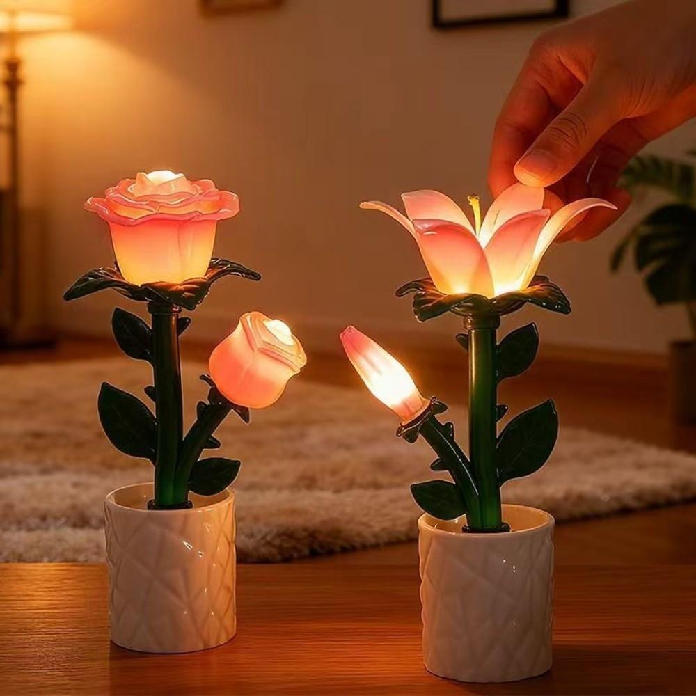 Desktop Table Lamp Gift Tulip Nightlight Ornament Bedside Lamp  Bedroom