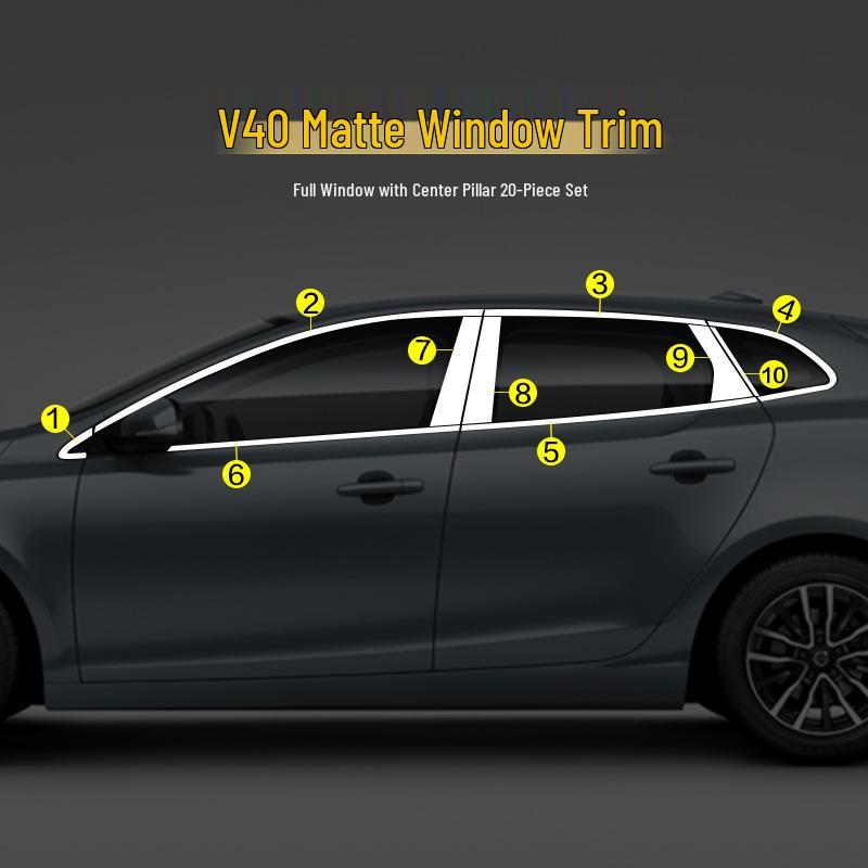 Volvo S60L/XC60/V40 Stainless Steel Window Trim & Decorative Strip