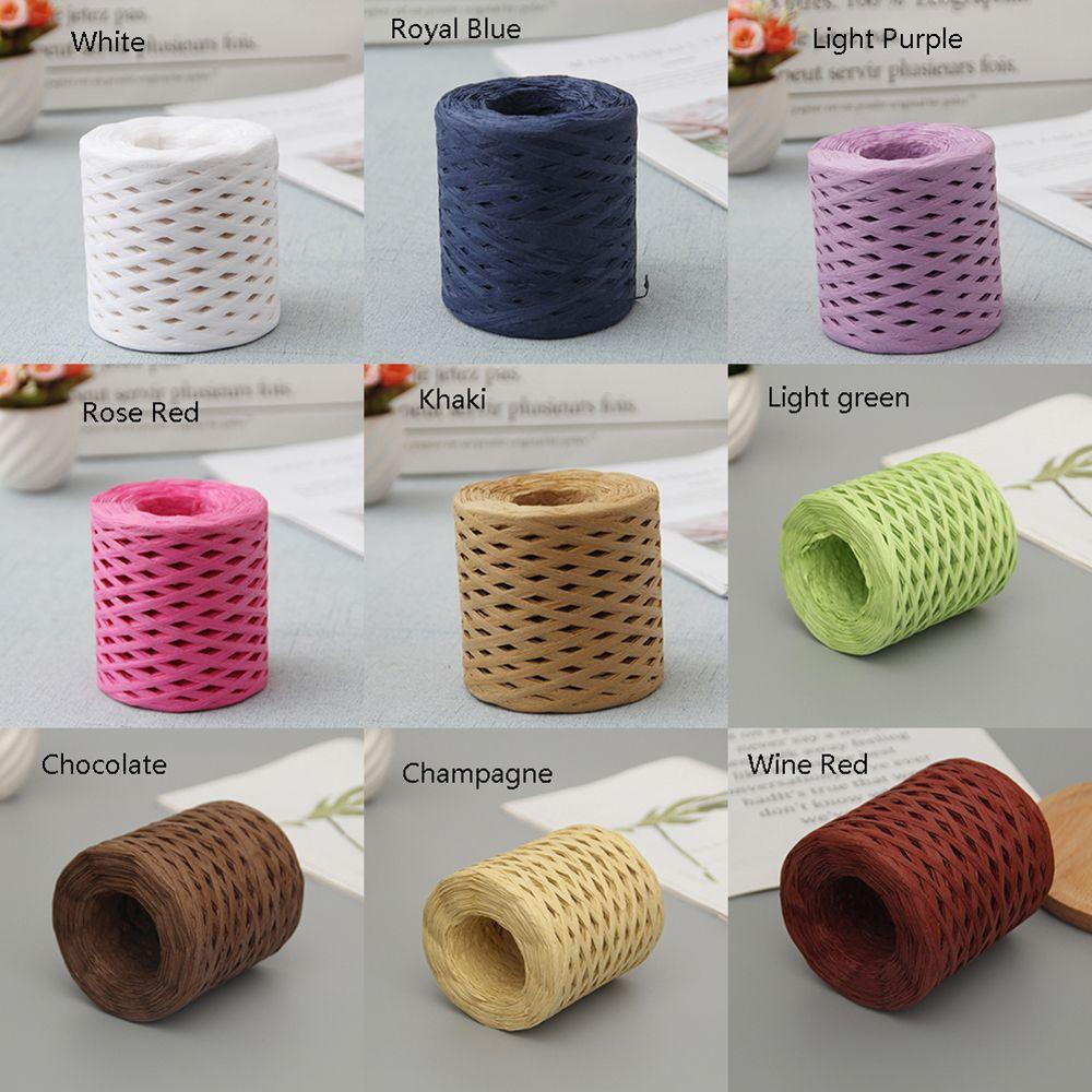 200м вязальная рафия, экологичная пряжа для туалетной бумаги, упаковочная лента, веревка, вязание крючком, лето, шляпа