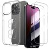 Protective Case - BOOLING - for iPhone 16 Pro - Transparent Silicone - 2 Tempered Glasses - Scratch-Resistant