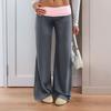 Женские свободные широкие штаны для йоги с высокой талией, повседневные спортивные штаны