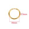 10pcs 316L Stainless Steel Hoop Earrings Women Men Punk Hiphop Circular Ear Buckle Ring Jewelry Gold Color Accessories Wholesale