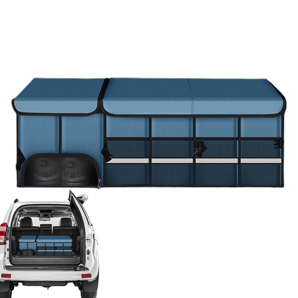 Складной ящик для хранения в багажнике автомобиля, большой вместительный ящик для хранения, портативный ящик для хранения с ручкой, органайзер из ткани Оксфорд для улицы