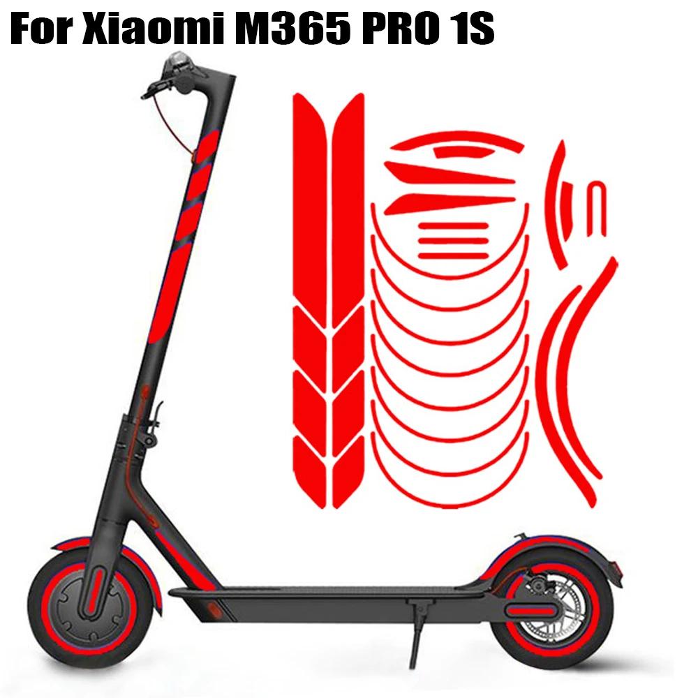 Светоотражающие наклейки на колеса, светоотражающие наклейки для Xiaomi M365 Pro Mi3, шины для электрического скутера, аппликация, лента, защитная наклейка, аксессуары