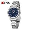 Ofns Brand Quartz Watch Fashion Classic Full Stainless Steel 30m Waterproof Men's And Women's Form Calendar Business Couple
