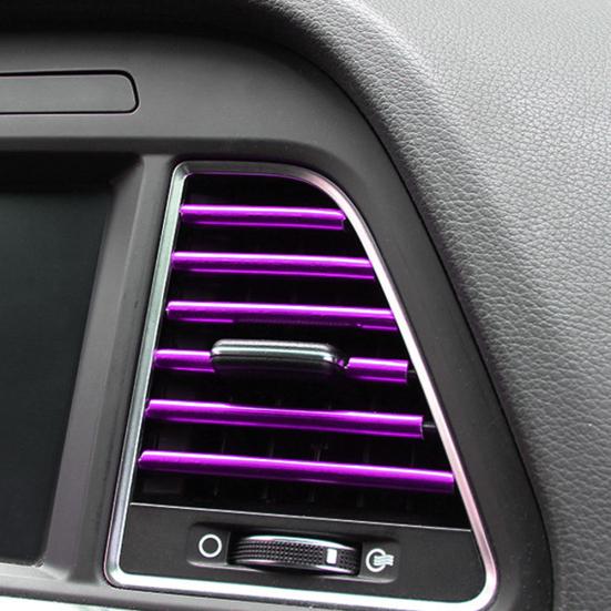 10 шт., автомобильные вентиляционные внутренние наклейки на выпускное отверстие для воздуха, декоративные наклейки, аксессуары в полоску