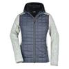 James and Nicholson Womens/Ladies Knitted Hybrid Jacket