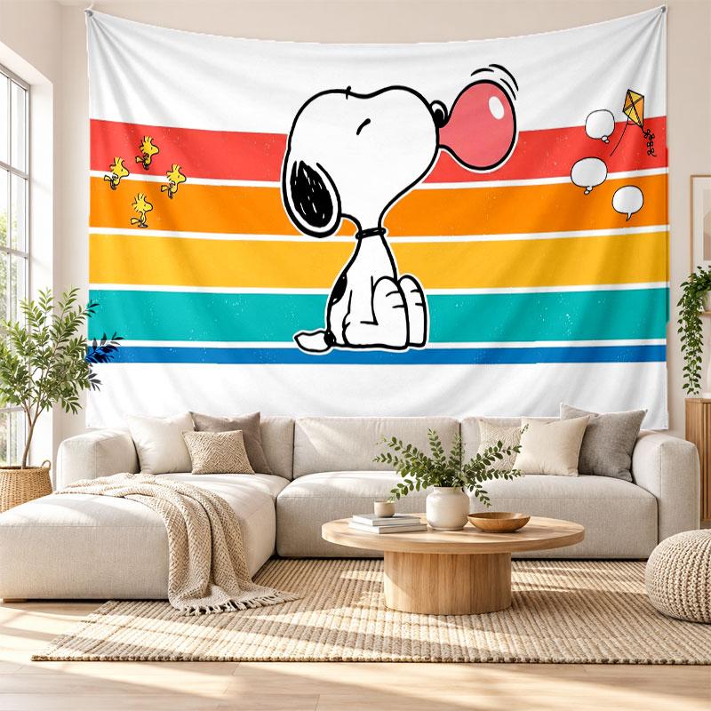 Snoopy Peanuts Wall Tapestry Home Decor Hanging Cloth Art Background Tapestry for Bedroom