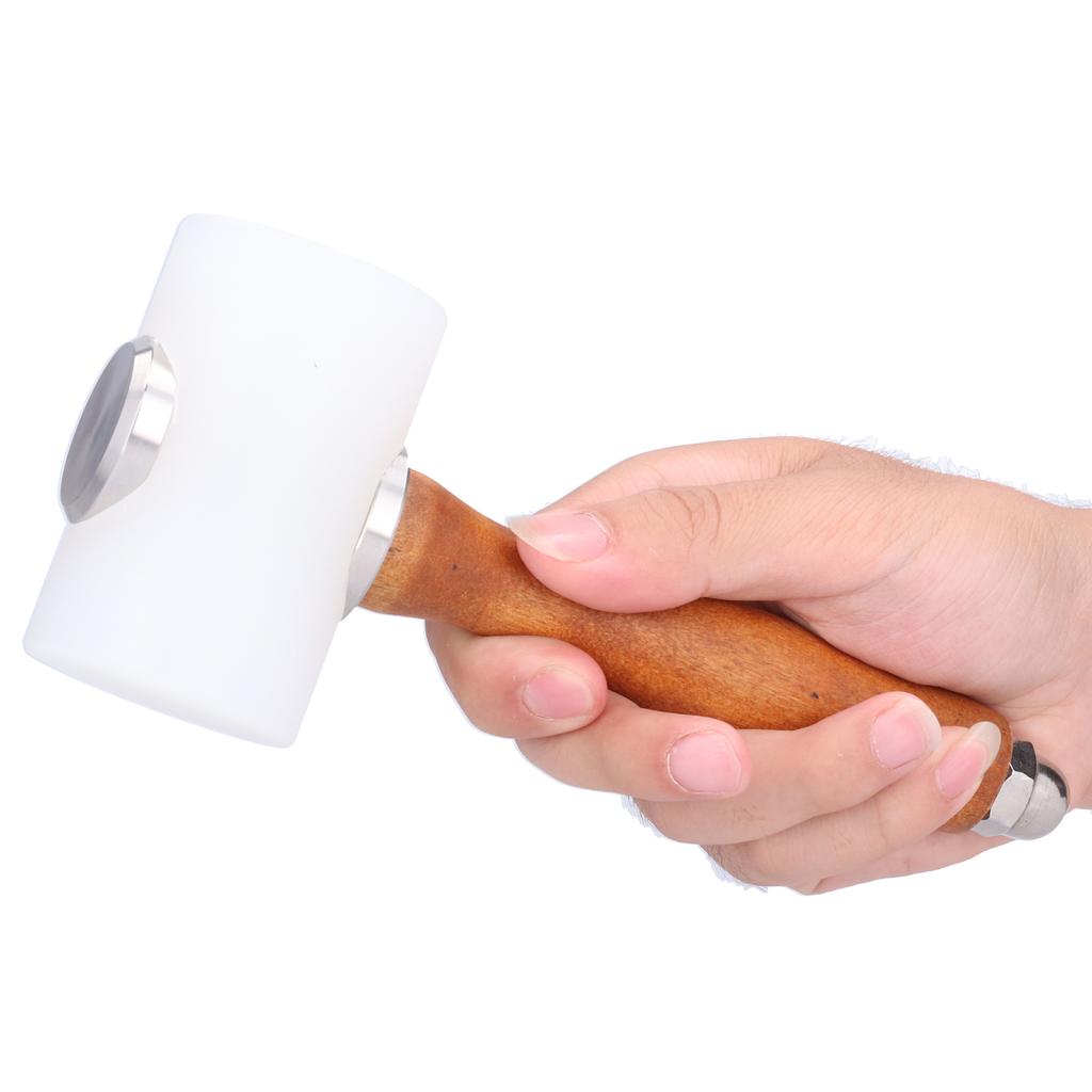 Молоток для резьбы по коже, нейлоновый, самодельный, ручной работы, молоток для кожевенного ремесла, деревянная ручка, инструмент для штамповки(желтый