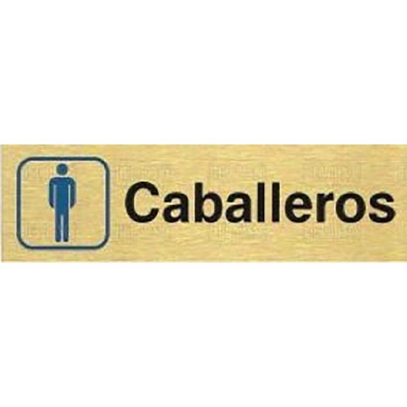 DUVER - PLACA ALUMINIO ORO 150x45 ''CABALLERO''