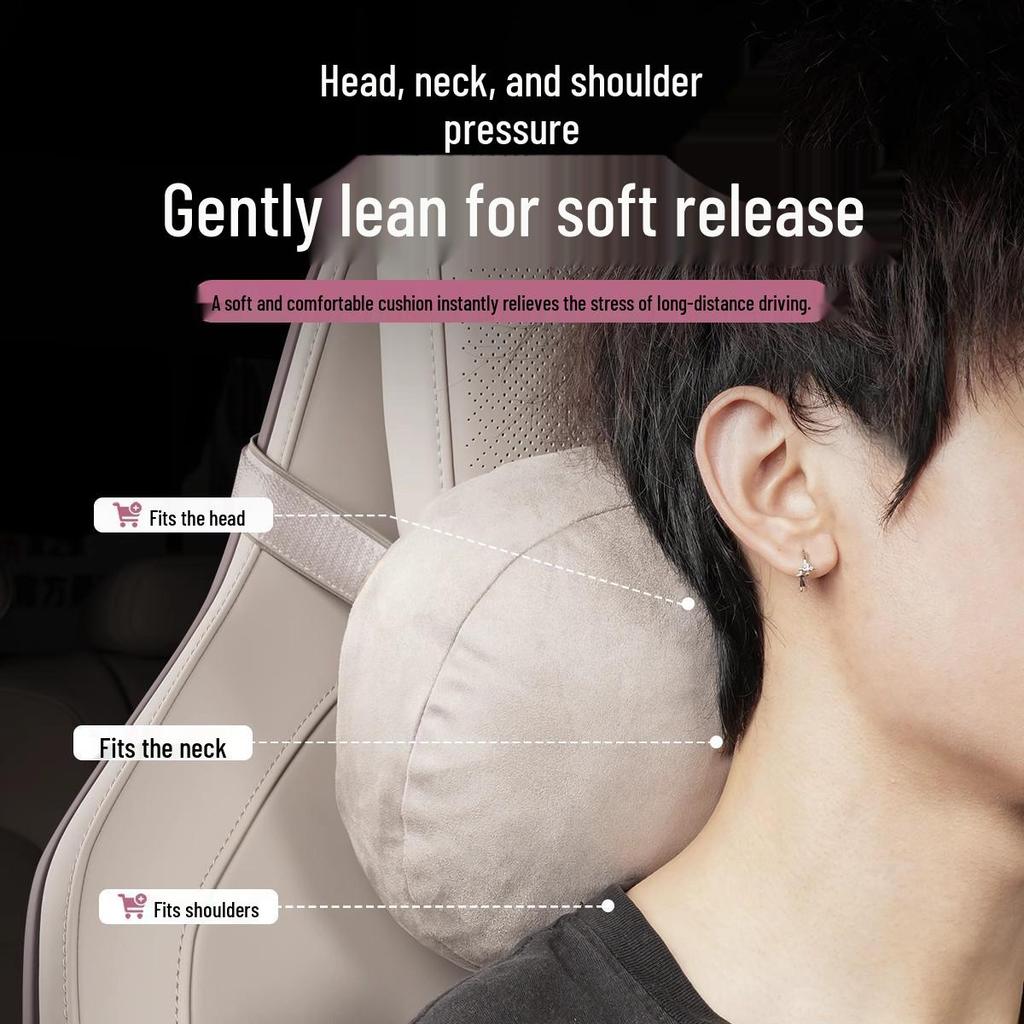 Xiaomi YU7 Suede Lumbar & Neck Support Pillow - Car Interior Cushion Accessory