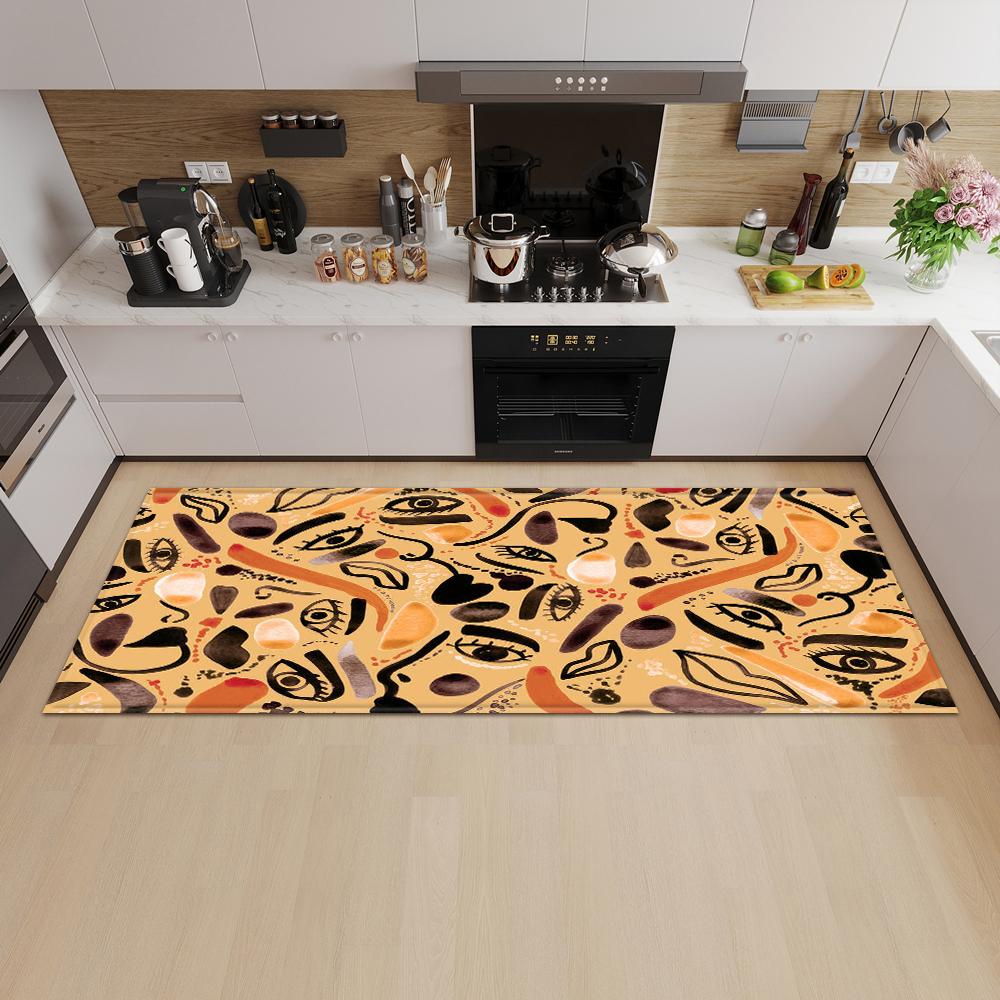 Кухонный коврик Коврик для входной двери Гостиная Спальня Длинный ковер Коридор Нескользящий пол Детский ковер