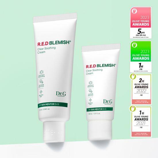 Dr.G Крем для устранения красных пятен Clear Soothing Cream 70 мл Special (+30мл)
