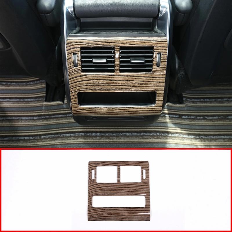 Carbon Fiber Style For Landrover Range Rover Sport 2014-2017 ABS Plastic Rear Row AC Air Outlet Frame Cover Trim Car