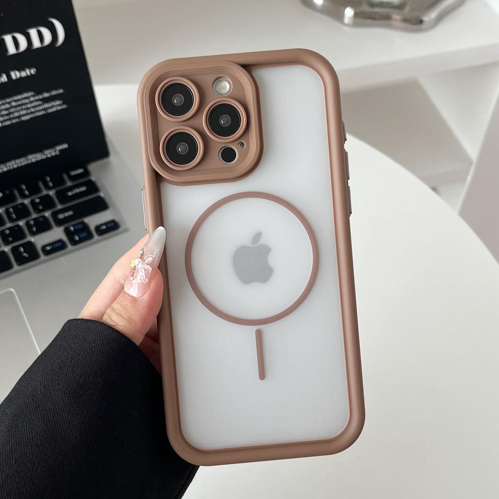 Роскошный Матовый Прозрачный Магнитный Чехол для Телефона с Рассеиванием Тепла Для iPhone 17 Air 16 15 14 13 12 Pro Max Plus Для Зарядки Magsafe