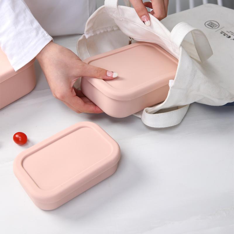 Silicone Bento Box Made from Platinum LFGB German Silicone - Microwave, Freezer and Oven Safe - Lunch, Snack and Food Container