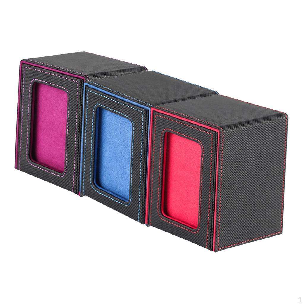 3 Pieces Card Deck Boxes Box Holding 100+ Sleeved Cards Sports Collectible