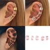 2022 Fashionable 5-Piece Hollow Leaf C-Shaped Ear Cuff Set